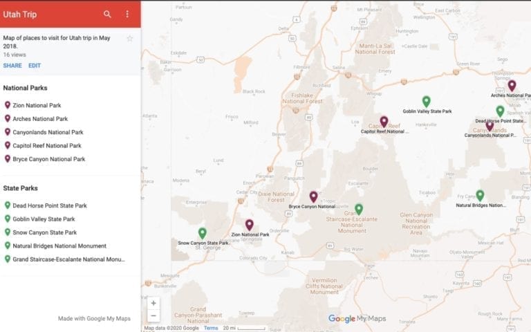 使用谷歌My Maps为你的公路旅行绘制出所有你感兴趣的点。