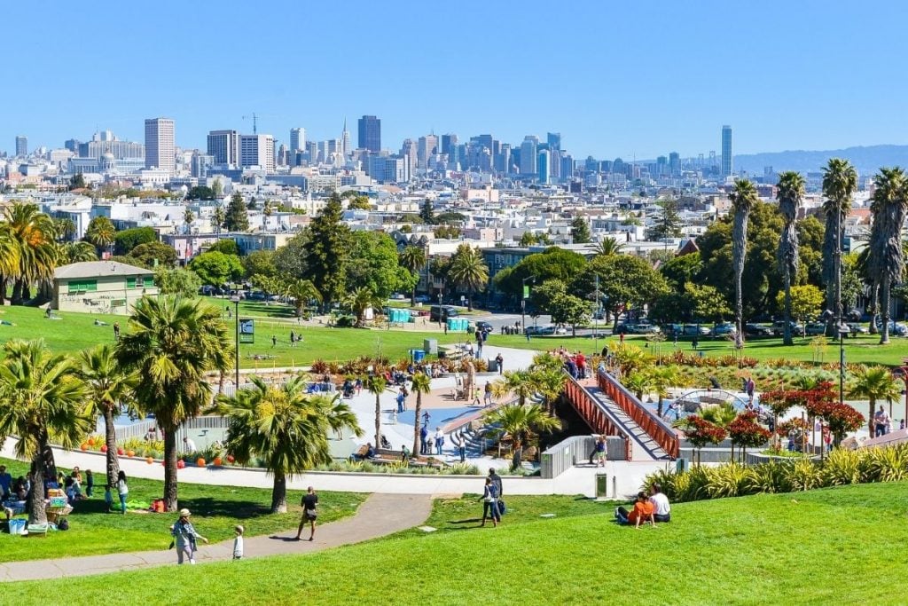 旧金山多洛雷斯公园的天际线bob游戏官方