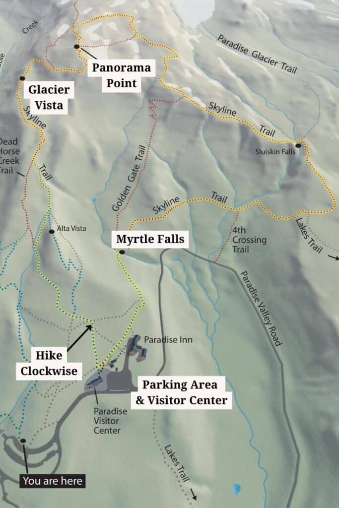 地图轮廓跟踪的雷尼尔山国家公园bob游戏官方
