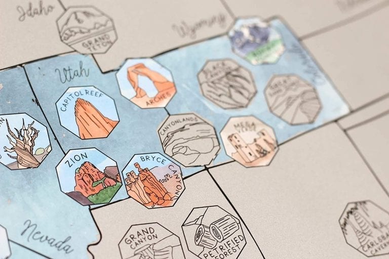 美国国家公园在犹他州和科罗bob游戏官方拉多州的地图上划痕